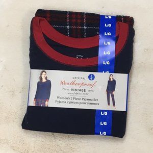 Weatherproof | Women's Pyjama Set | 2 Pieces | Navy & Red | Large